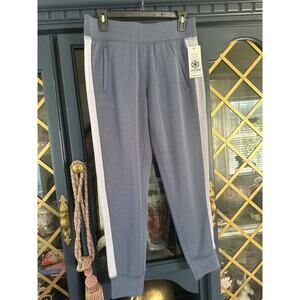 Gaiam NWT Hudson Racing strip Vintage indigo joggers blue smalll
